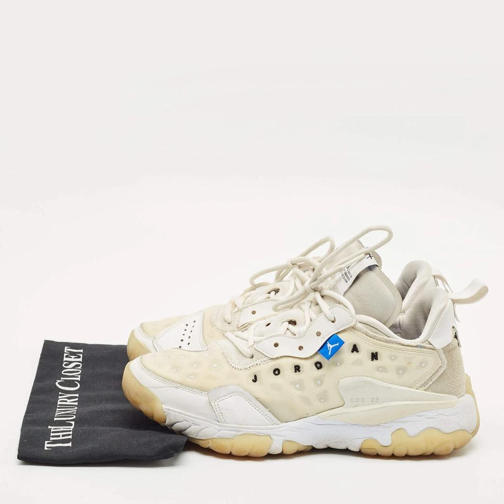 Jordan Air Jordans White Leather and Suede Delta 2  Lace Up Sneakers Size 44 9