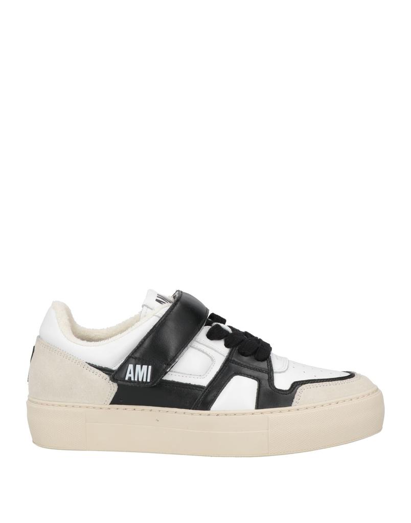 Shop AMI Logo Embossed Low-Top Sneakers on Sale at BeyondStyle