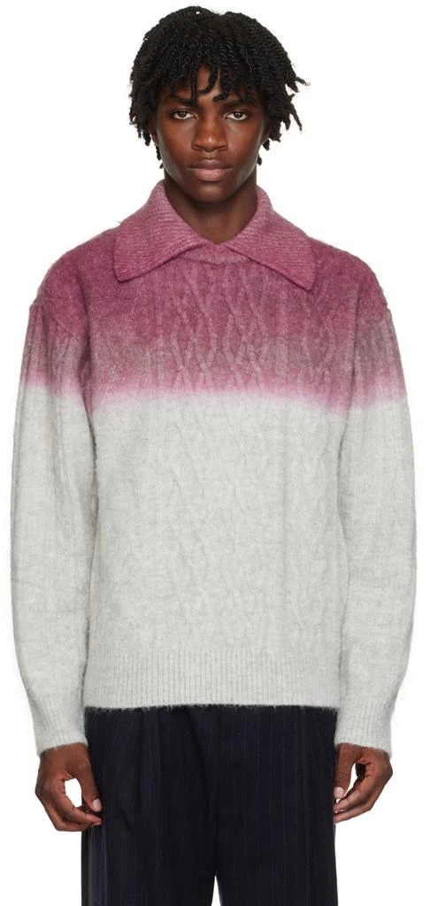ADER error Pink & Gray Gradient Polo 1