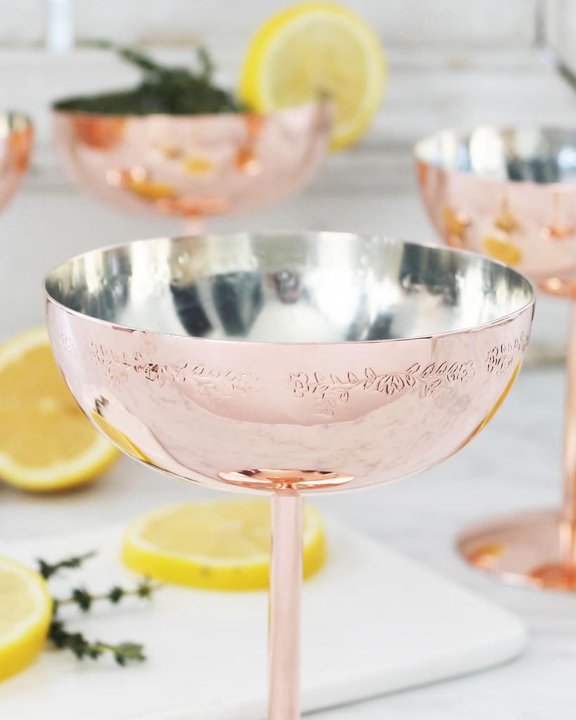 Coppermill Kitchen Vintage-Inspired Coupe Glasses, Set of 2