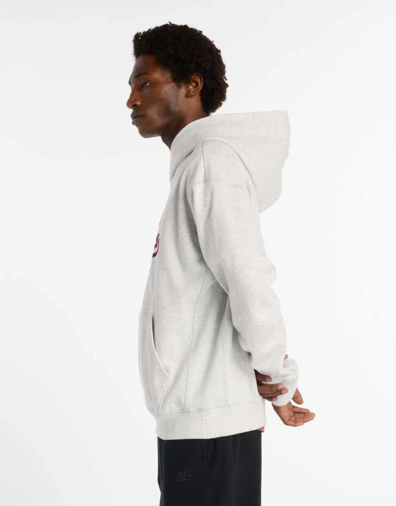 New Balance New Balance Athletics legacy hoodie in ash heather 2