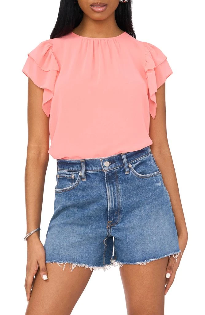 1. State Flutter Sleeve Chiffon Top 1