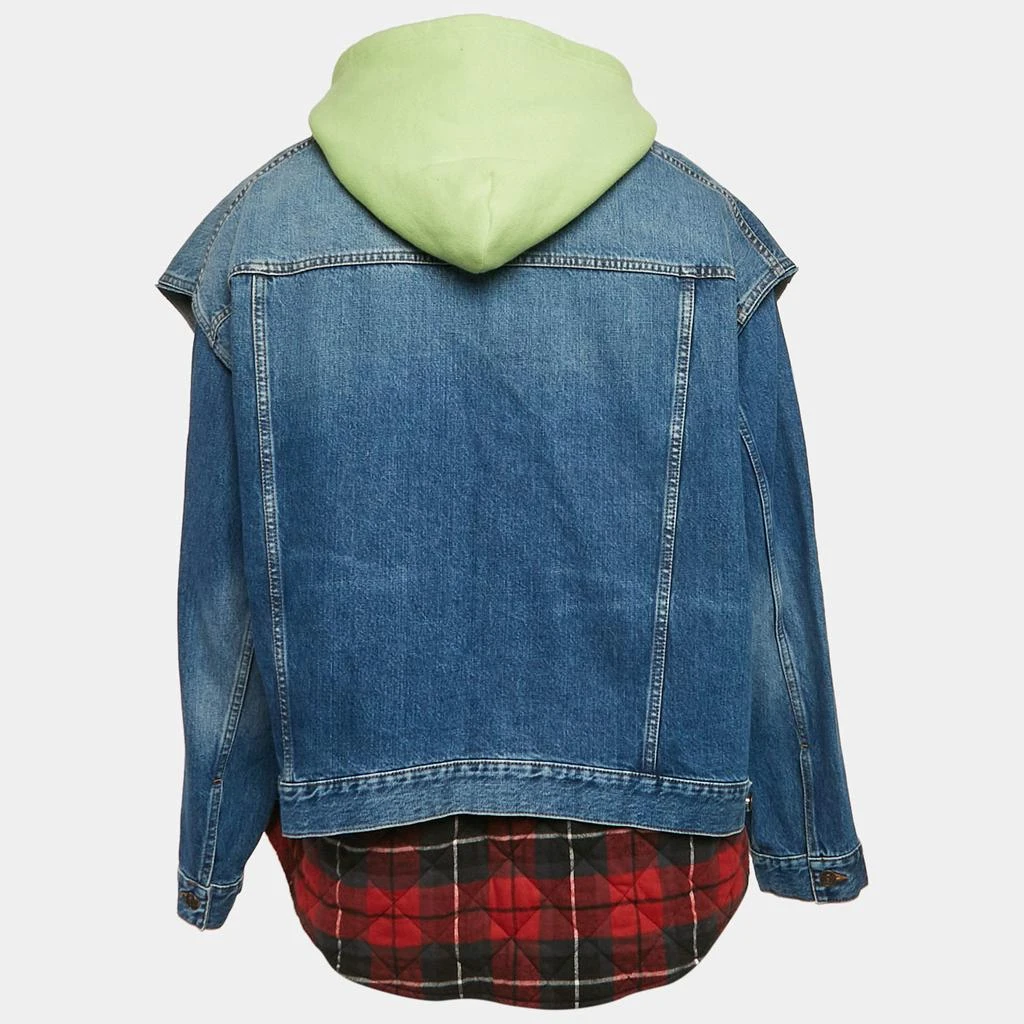 Balenciaga Balenciaga Blue Checked Cotton and Denim Layered Jacket S 3