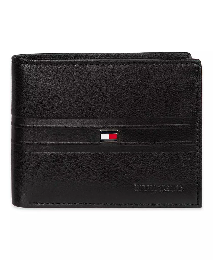 Tommy Hilfiger Men's RFID Stripe Embossed Bifold Traveler Wallet 1