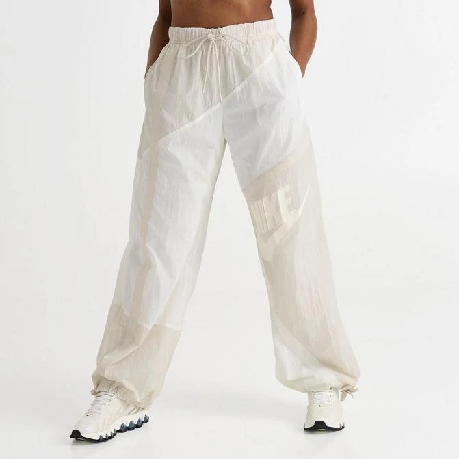 NIKE Women's Nike Sportswear Street Mid-Rise Loose Woven Open-Hem Pants 1