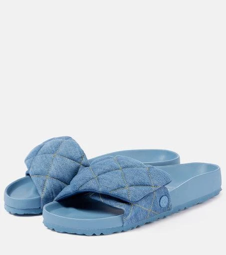 Birkenstock Sylt quilted denim slides 4