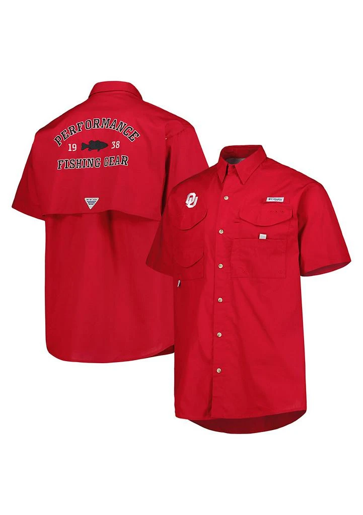 Columbia NCAA Oklahoma Sooners Bonehead Button-Up Shirt