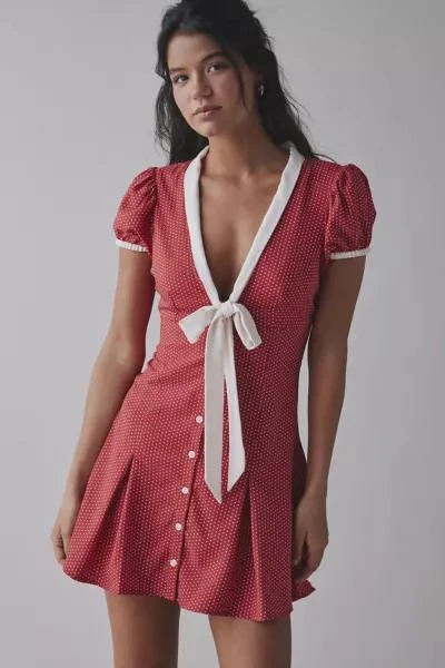 Frankies Bikinis Frankies Bikinis Manhattan Bow-Front Button Up Mini Dress 2