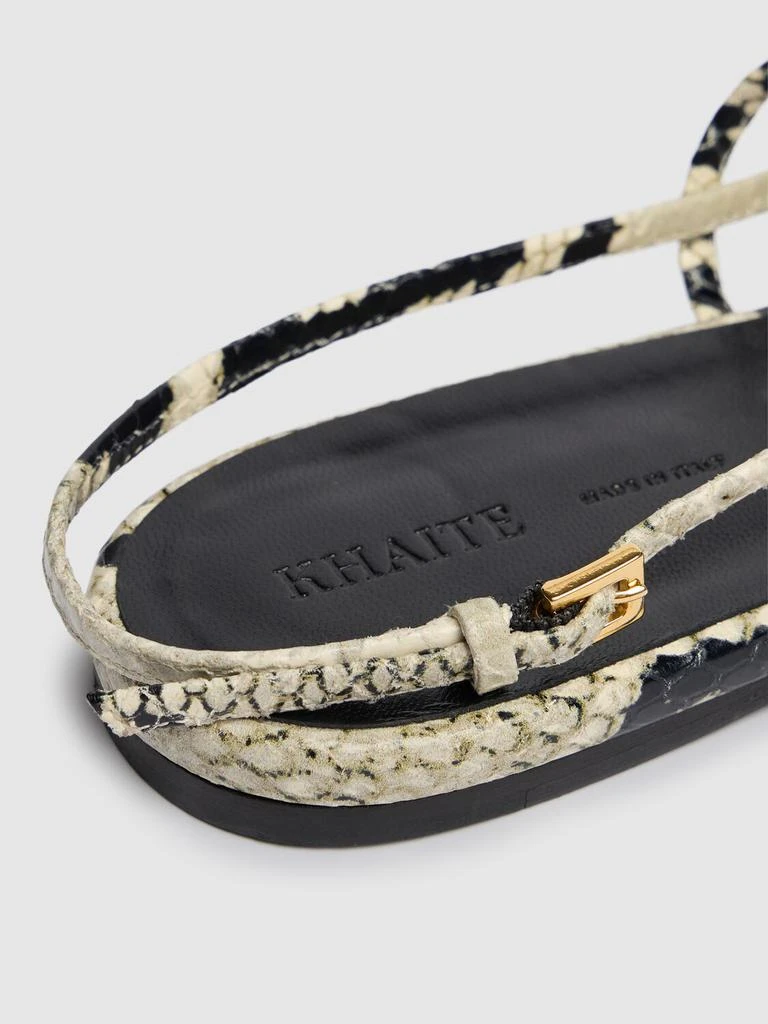 Khaite Loop Python Print Flat Sandals 4