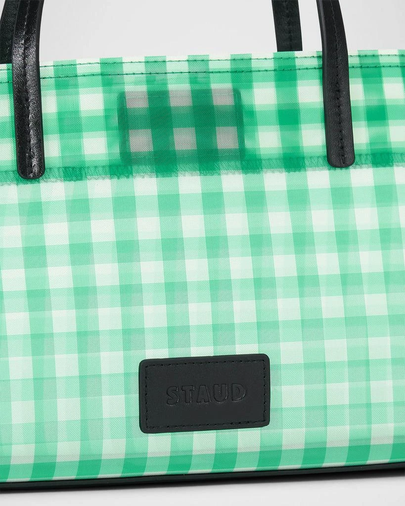 Staud Christos Mini Plaid Mesh Tote Bag 5