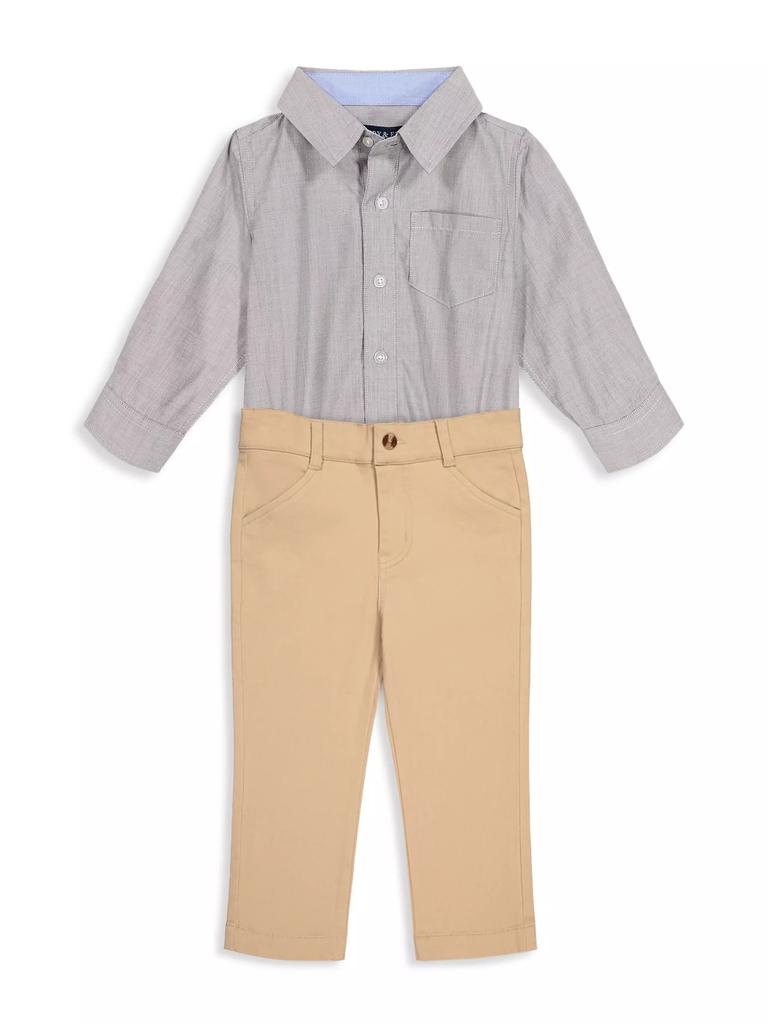 Andy & Evan Baby Boy's Poplin Button-Down Shirtzie