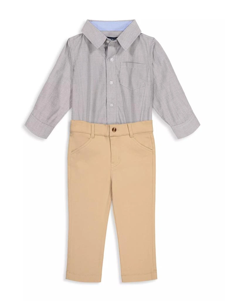 Andy & Evan Baby Boy's Poplin Button-Down Shirtzie 2