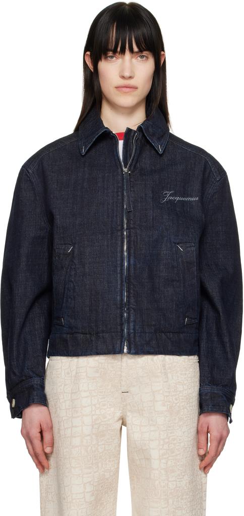Jacquemus Navy La Croisière 'The Canevas de-Nîmes' Denim Jacket