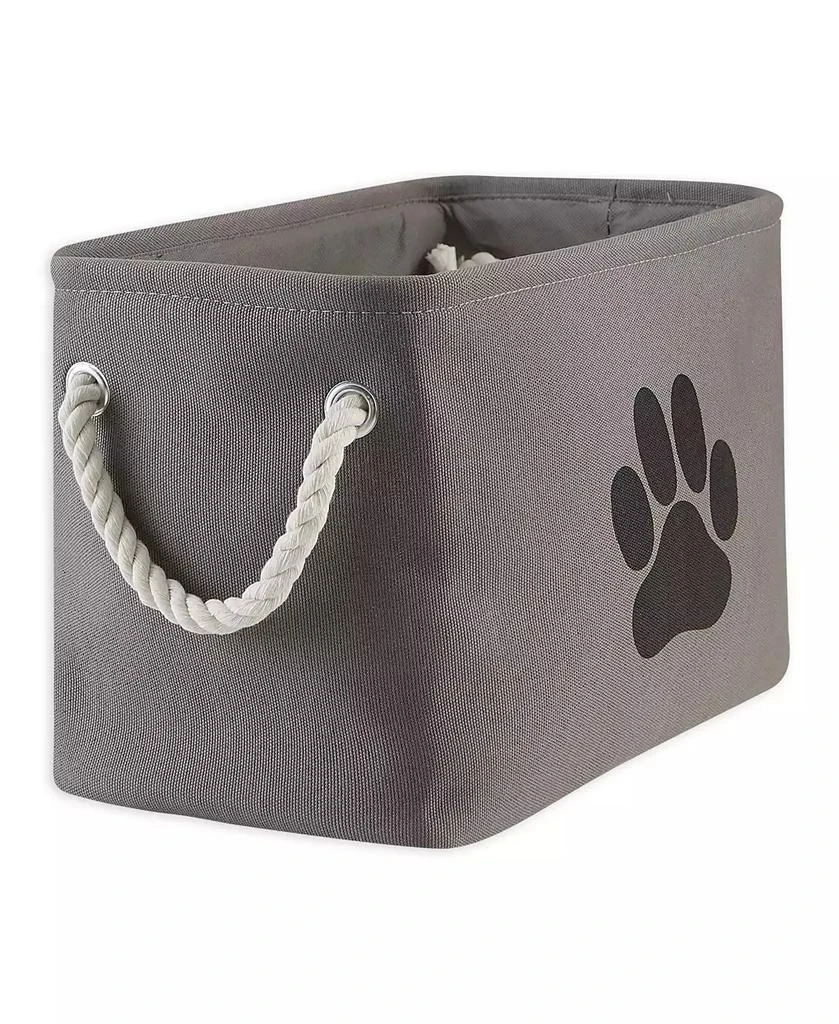 Bone Dry Collapsible Pet Storage Bin with Rope Handles Solid Paw Print