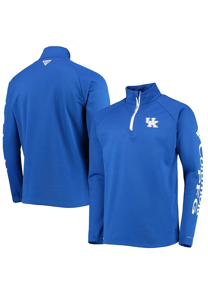 Columbia NCAA Kentucky Wildcats Terminal Tackle Fleece Raglan Omni-Shade Quarter-Zip Jacket