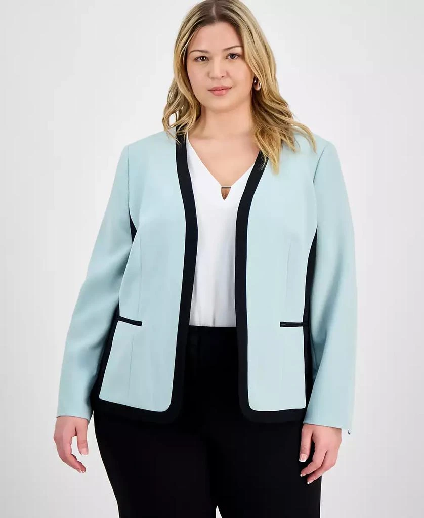 Kasper Plus Size Open-Front Jacket 1