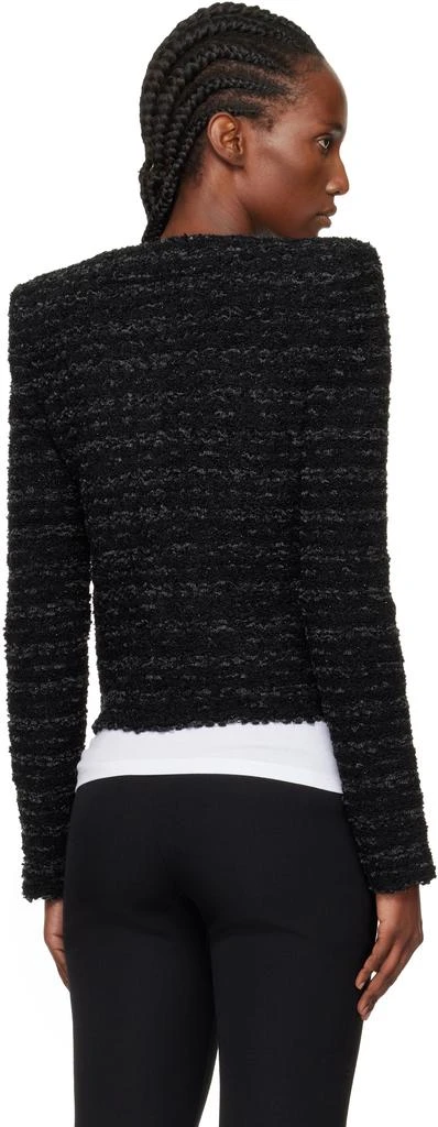 Balmain Black Buttoned Knit Jacket 3