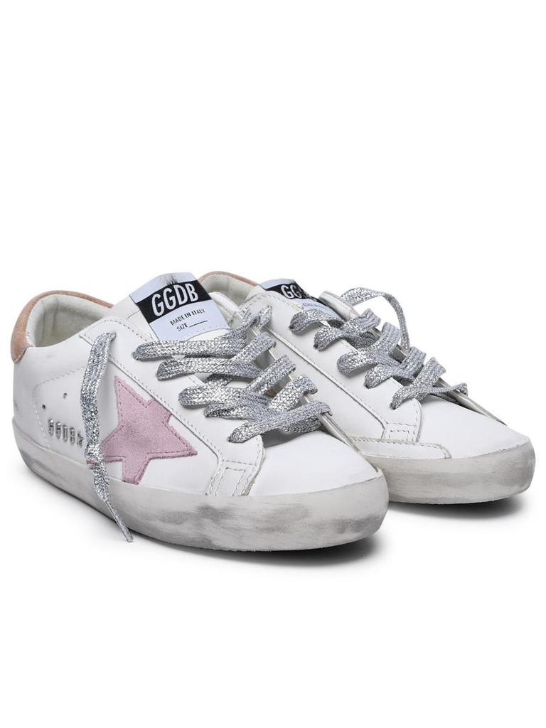 Golden Goose Golden Goose 'Super-Star Classic' White Leather Sneakers