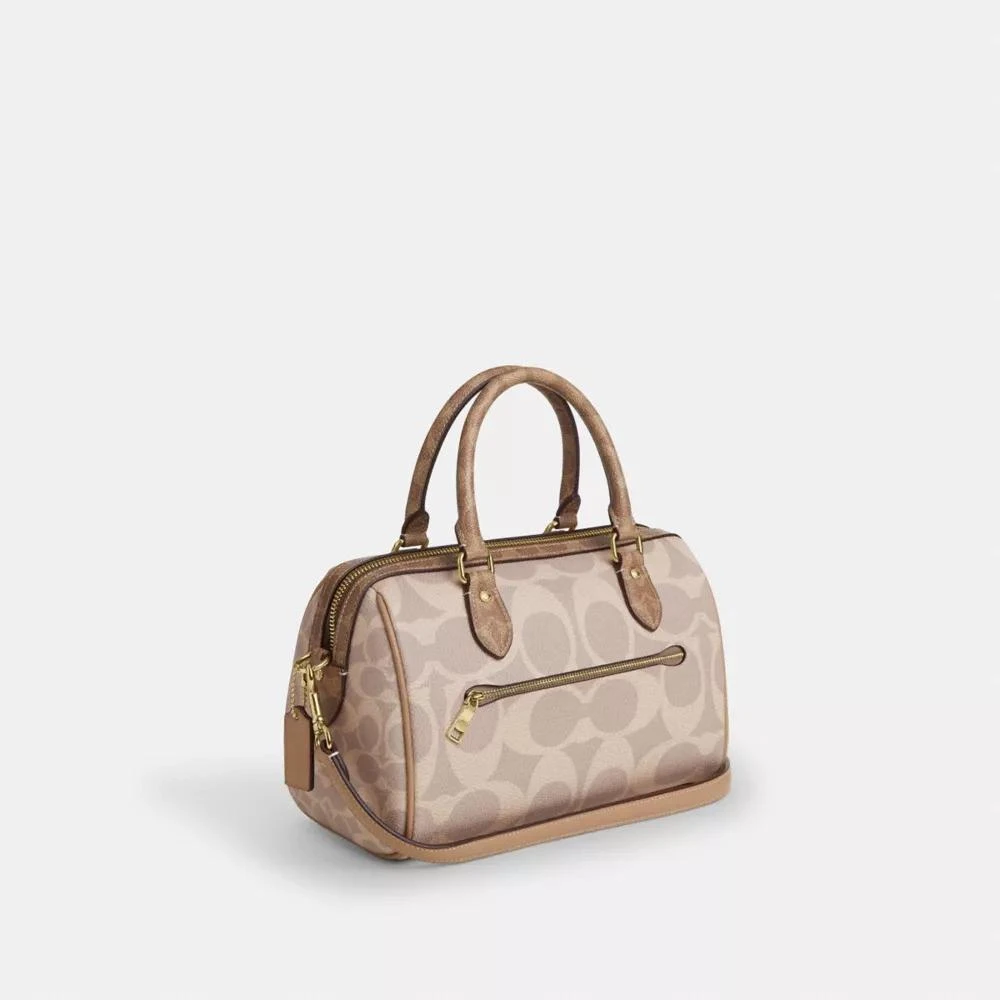 Coach Rowan Satchel Bag In Blocked Signature Canvas 4