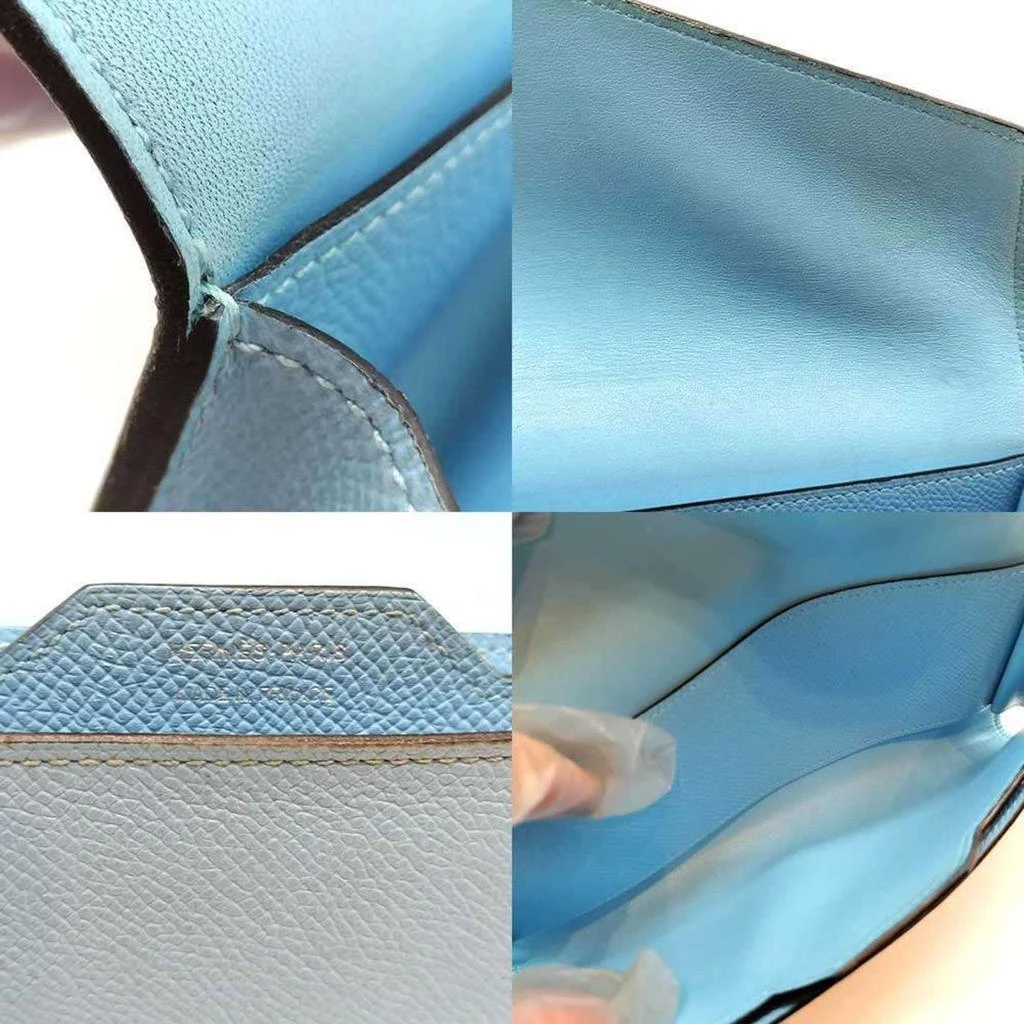 Hermes Celeste blue Epsom Leather Coin Purse/Coin Case (Pre-Owned) 4