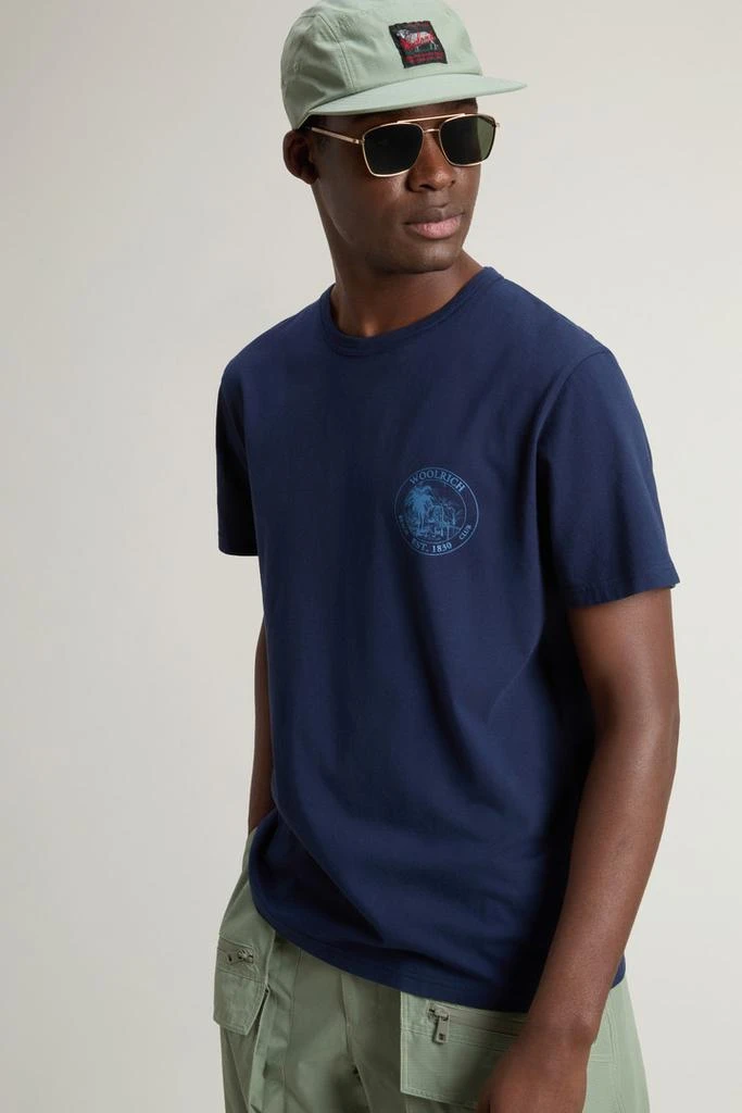 Woolrich Pure Cotton T-shirt - Men - Blue 4