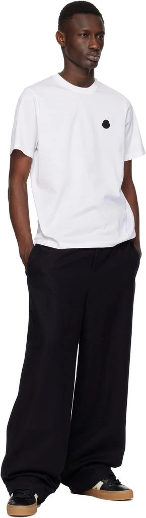 Moncler White Vertical Back Logo Cotton T-shirt 4