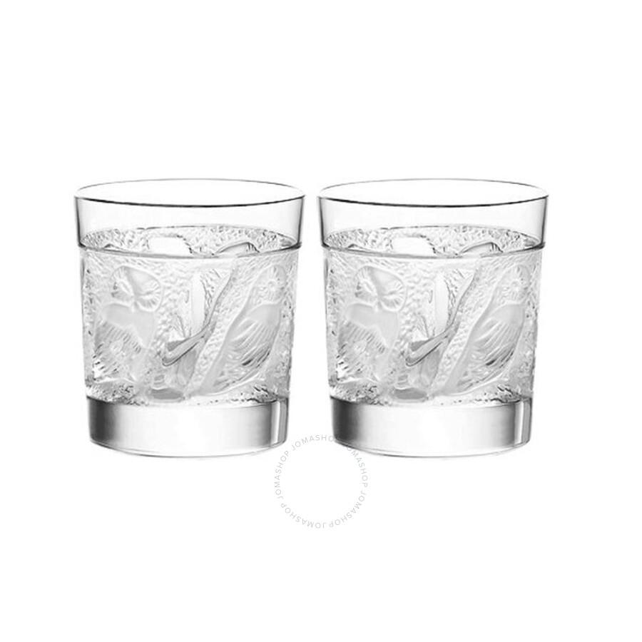 Lalique Owl Whiskey Tumblers Set Of 2 1730900