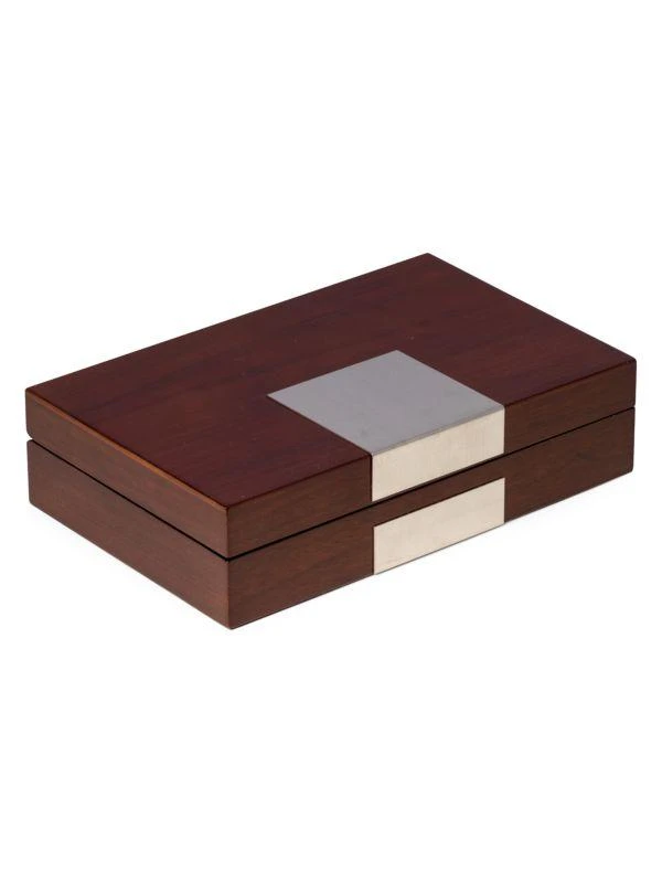 Bey-Berk Walnut Wood Valet Box 3