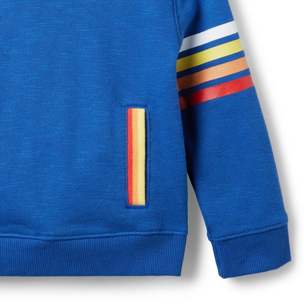 Janie and Jack Retro Stripe Sleeve Hoodie (Toddler/Little Kids/Big Kids) 3