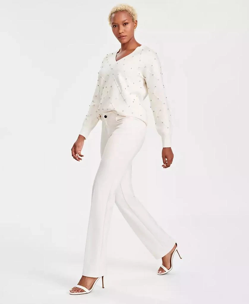Anne Klein Flare Leg Compression Pant, Regular & Petite 4