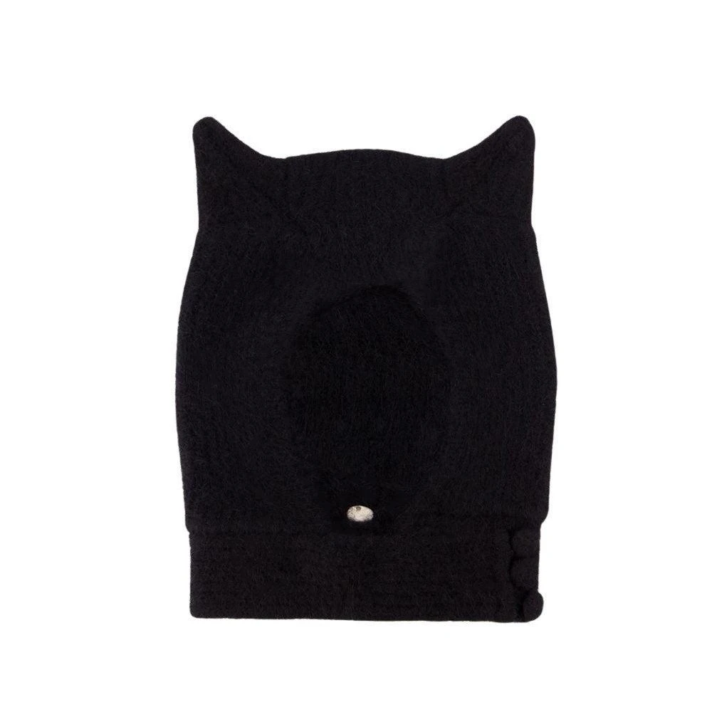 COPERNI Knitted Horn Beanie Hat - Wool - Black - Hats  display picture 2