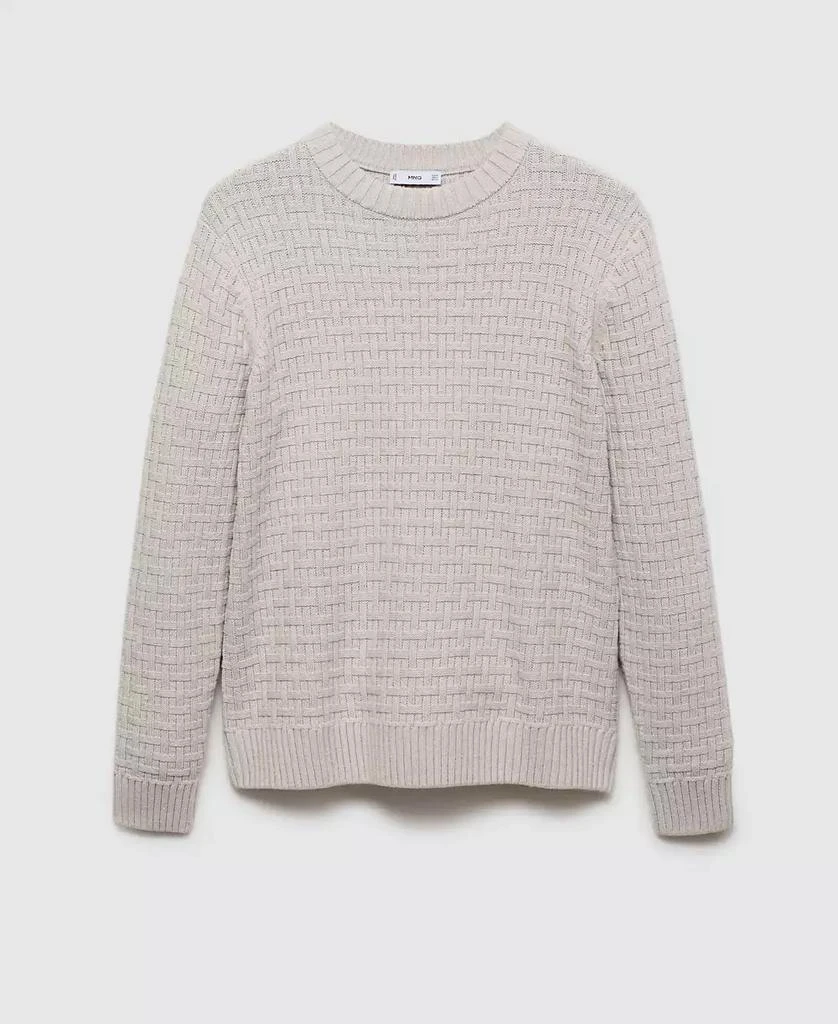 Mango Men's Crossed-Knit Sweater 9