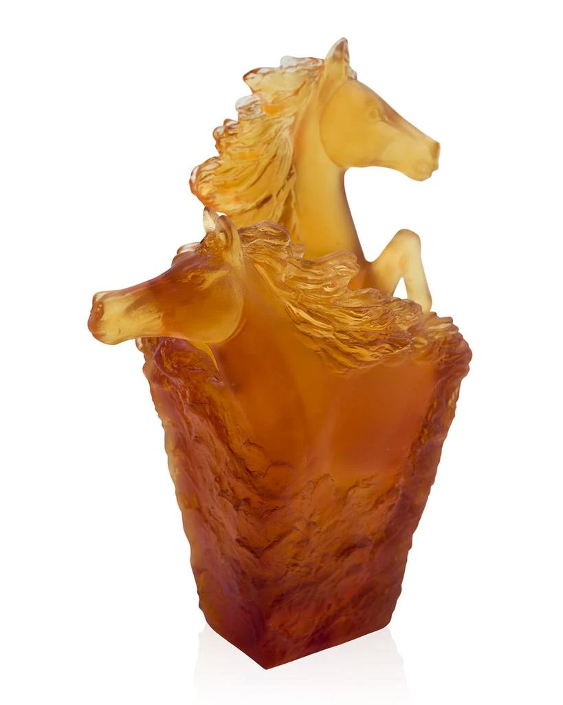 Daum Amber Cavalcade Pencil Holder 1