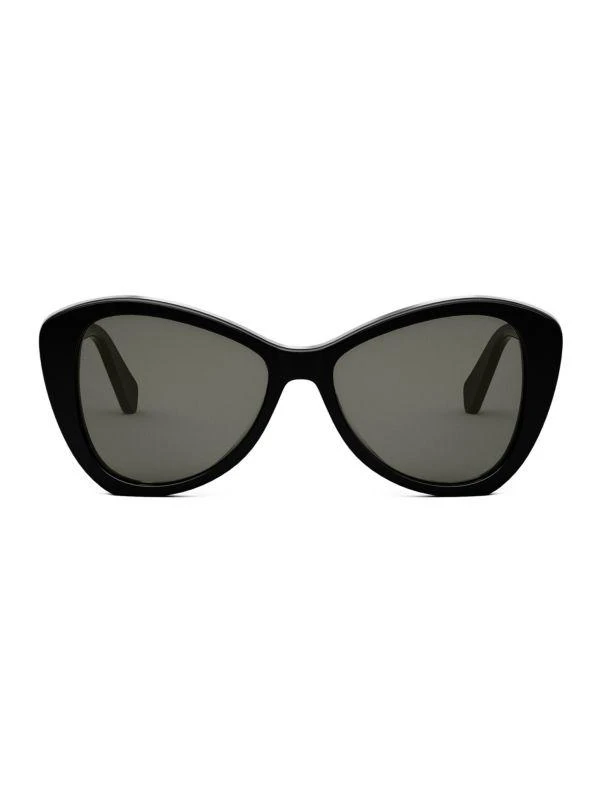 Celine Sunglasses Round Full Rim, Shiny Ivory with Silver  display picture 1