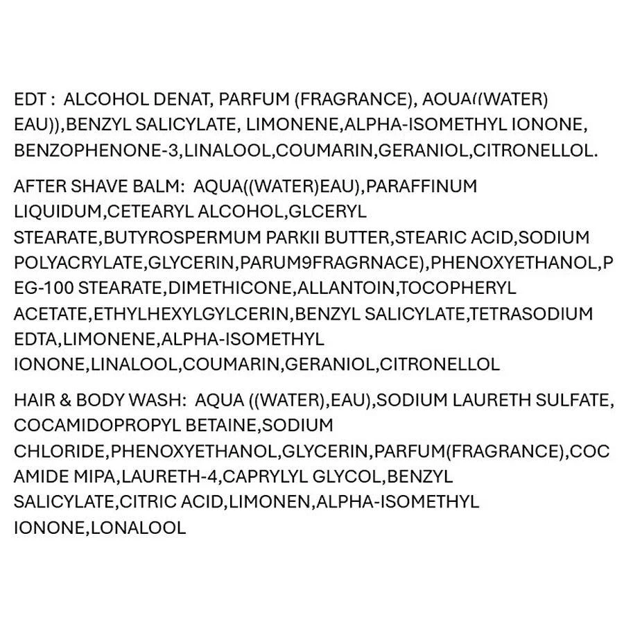 Mustang Black Eau De Toilette, Hand
Body Wash,
After Shave Balm 2