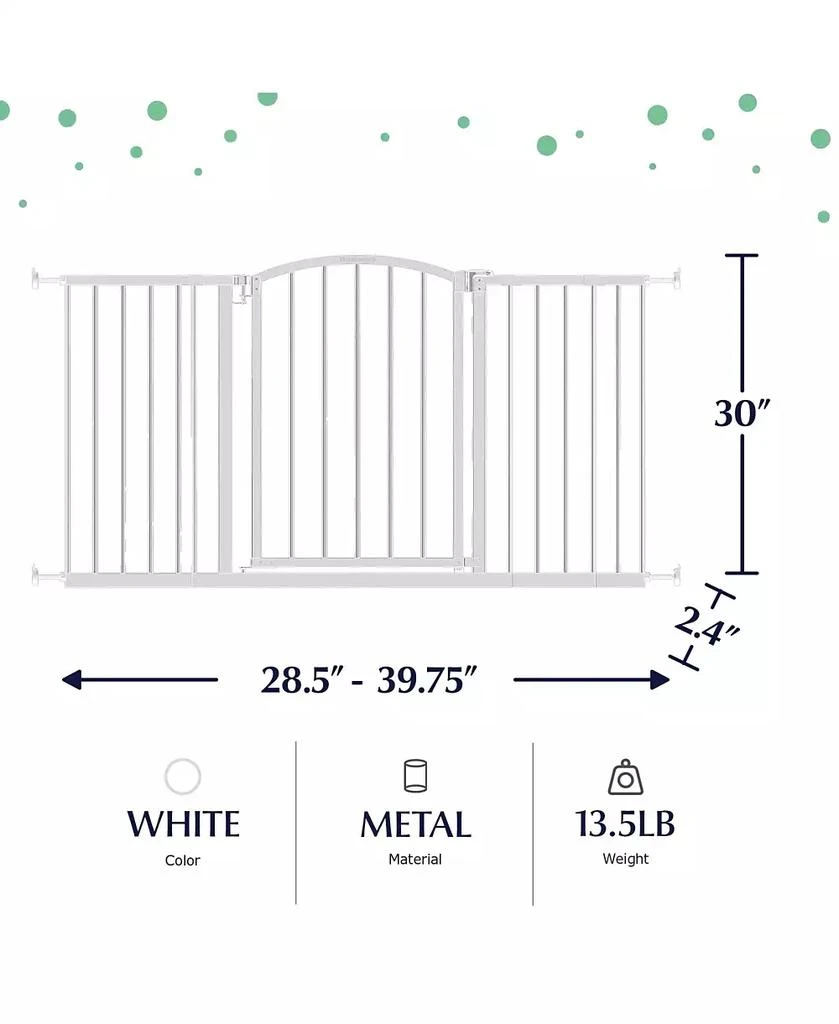 Ingenuity Ozzy 
Kazoo 30 Inch Tall Wide Walk Through Dog Gate For Doorways and Stairways 2