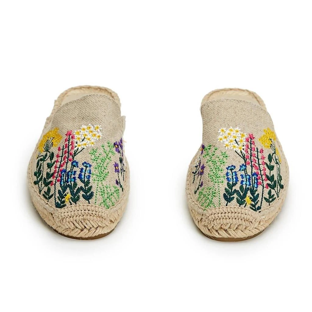 2 Chic Women's Embroidered Floral Espadrilles In Natural 2