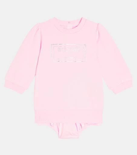 Balmain Baby logo cotton dress and bloomers set 2