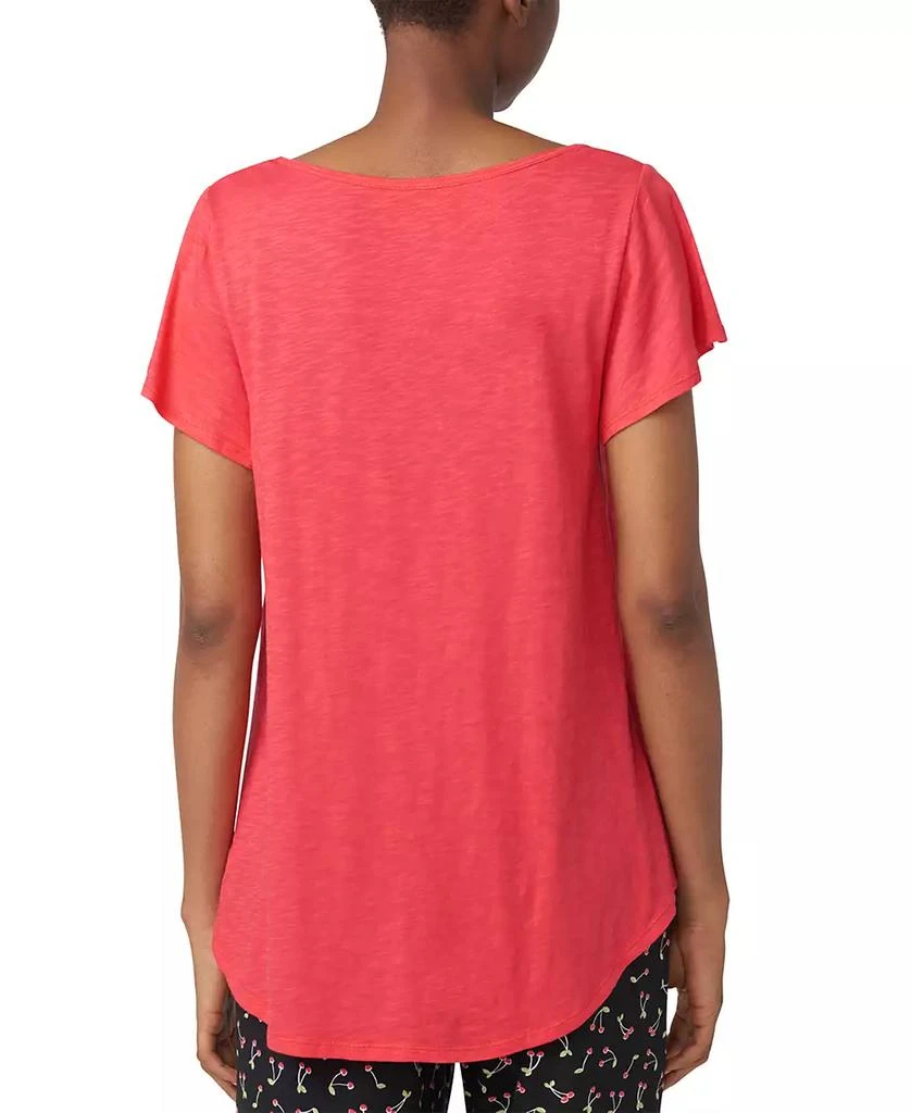 Hue Women's Solid Short-Sleeve Shirred Pajama Tee 2