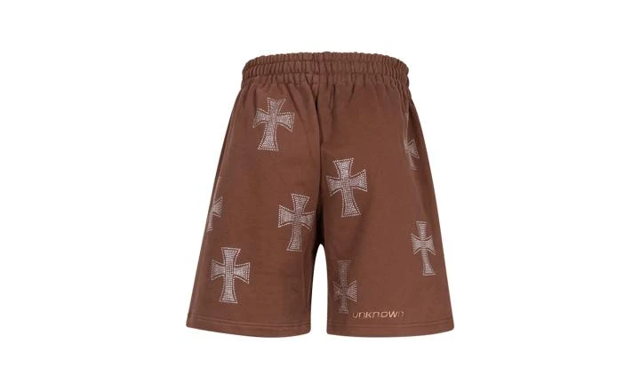 Unknown UK Unknown UK Brown Dagger Rhinestone Shorts 4