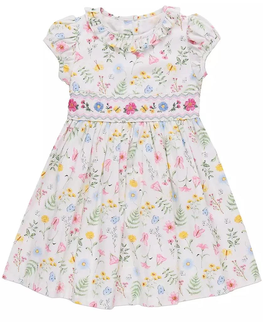 Bonnie Jean Toddler and Little Girls Botanical Floral Smocked Dress 3