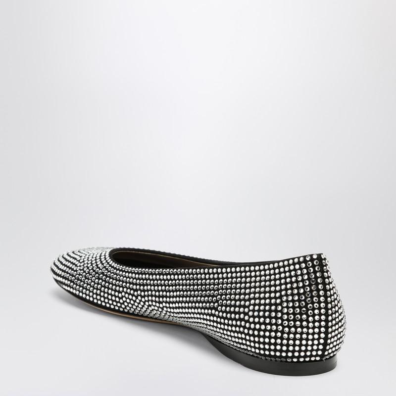 LOEWE 'Toy' ballet flats パンプス ラインストーン L815466X43 Loewe Ballerina Toy black leather and rhinestones - Shoes