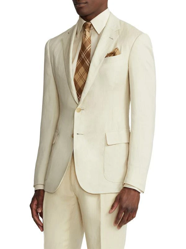 Ralph Lauren Silk & Linen Solid Blazer 1