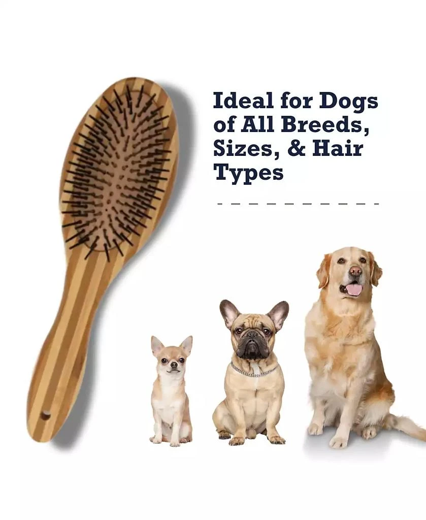 Country Living Dual-Sided Natural Bamboo Wood Dog Brush - Ergonomic, Durable 
Versatile 7