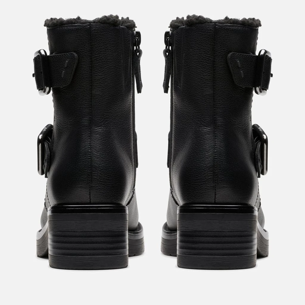 Clarks Clarks Women's Rebelle Buckle Leather Biker Boots 5