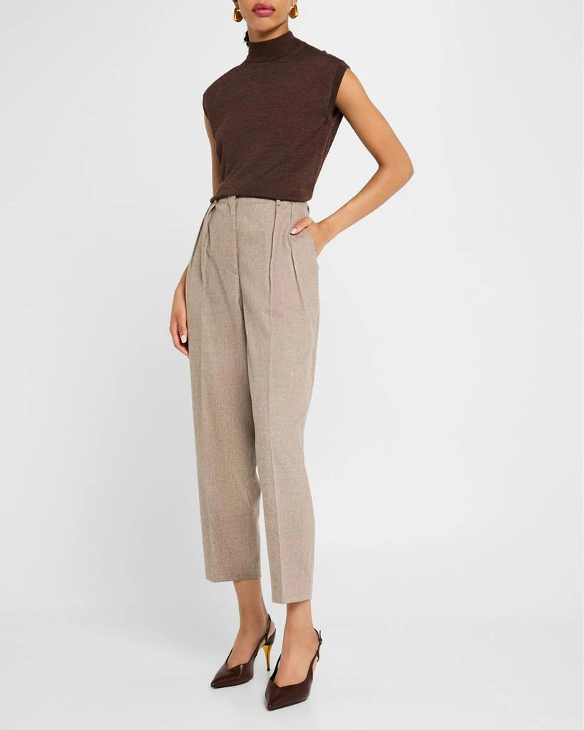 Altuzarra Emmett Double-Pleated Tapered Wool Pants 2
