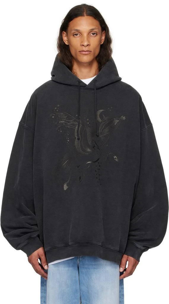 Vetements Black Flying Unicorn Hoodie 1
