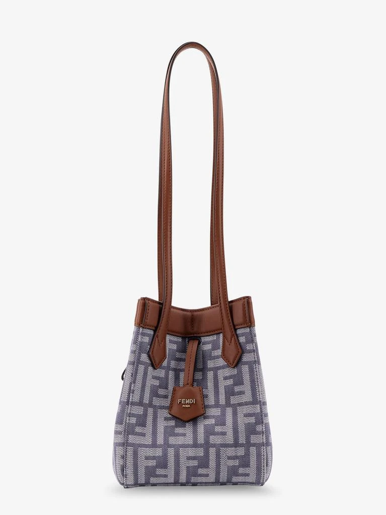 Fendi Origami mini FF Jacquard fabric and leather shoulder bag 1