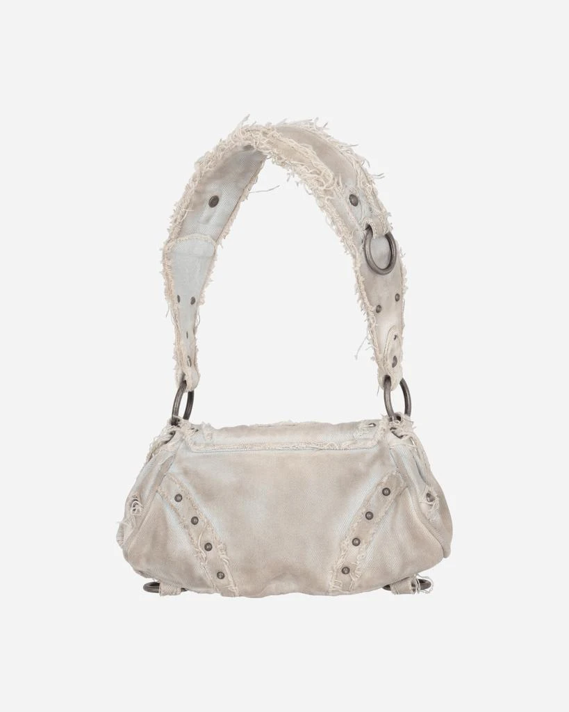 Guess USA Distressed Denim Shoulder Bag White 3
