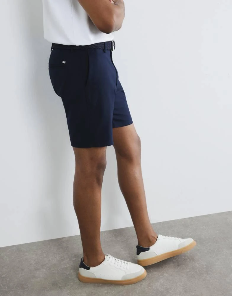 River Island River Island Slim fit belted chino shorts in navy 3